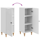 vidaXL Széf Magasfényű Fehér 33 x 34,5 x 90 cm Szerelt Fa
