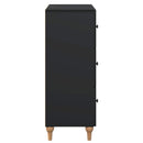 vidaXL Fiókos szekrény Fekete 66 x 34,5 x 90 cm Szerelt Fa