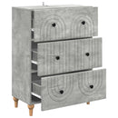 vidaXL Fiókos szekrény Betonszürke 66 x 34,5 x 90 cm Szerelt Fa