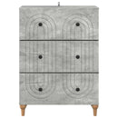vidaXL Fiókos szekrény Betonszürke 66 x 34,5 x 90 cm Szerelt Fa