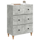 vidaXL Fiókos szekrény Betonszürke 66 x 34,5 x 90 cm Szerelt Fa