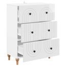 vidaXL Fiókos szekrény Magasfényű Fehér 66 x 34,5 x 90 cm Szerelt Fa