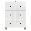 vidaXL Fiókos szekrény Magasfényű Fehér 66 x 34,5 x 90 cm Szerelt Fa