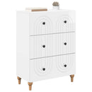 vidaXL Fiókos szekrény Magasfényű Fehér 66 x 34,5 x 90 cm Szerelt Fa
