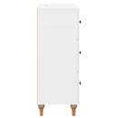 vidaXL Fiókos szekrény Magasfényű Fehér 66 x 34,5 x 90 cm Szerelt Fa