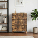 vidaXL Fiókos szekrény Füstös Tölgy 66 x 34,5 x 90 cm Szerelt Fa