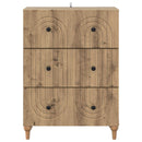 vidaXL Fiókos szekrény Kézműves Tölgy 66 x 34,5 x 90 cm Szerelt Fa