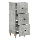 vidaXL Fiókos szekrény Betonszürke 33 x 34,5 x 90 cm Szerelt Fa