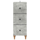 vidaXL Fiókos szekrény Betonszürke 33 x 34,5 x 90 cm Szerelt Fa