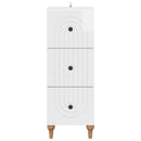 vidaXL Fiókos szekrény Magasfényű Fehér 33 x 34,5 x 90 cm Szerelt Fa