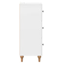 vidaXL Fiókos szekrény Magasfényű Fehér 33 x 34,5 x 90 cm Szerelt Fa