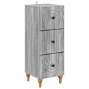 vidaXL Fiókos szekrény Szürke Sonoma 33 x 34,5 x 90 cm Szerelt Fa
