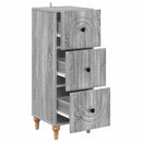 vidaXL Fiókos szekrény Szürke Sonoma 33 x 34,5 x 90 cm Szerelt Fa