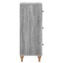 vidaXL Fiókos szekrény Szürke Sonoma 33 x 34,5 x 90 cm Szerelt Fa