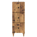 vidaXL Fiókos szekrény Antik Fa 33 x 34,5 x 90 cm Szerelt Fa