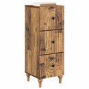 vidaXL Fiókos szekrény Antik Fa 33 x 34,5 x 90 cm Szerelt Fa