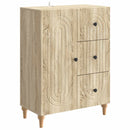 vidaXL Széf fiókkal Sonoma Tölgy 66 x 34,5 x 90 cm Szerelt Fa