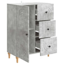 vidaXL Széf fiókkal Betonszürke 66 x 34,5 x 90 cm Szerelt Fa