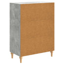vidaXL Széf fiókkal Betonszürke 66 x 34,5 x 90 cm Szerelt Fa