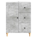 vidaXL Széf fiókkal Betonszürke 66 x 34,5 x 90 cm Szerelt Fa