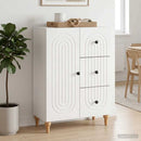 vidaXL Széf fiókkal Magasfényű Fehér 66 x 34,5 x 90 cm Szerelt Fa