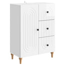 vidaXL Széf fiókkal Magasfényű Fehér 66 x 34,5 x 90 cm Szerelt Fa