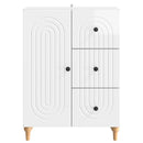 vidaXL Széf fiókkal Magasfényű Fehér 66 x 34,5 x 90 cm Szerelt Fa