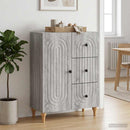 vidaXL Széf fiókkal Szürke Sonoma 66 x 34,5 x 90 cm Szerelt Fa