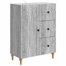 vidaXL Széf fiókkal Szürke Sonoma 66 x 34,5 x 90 cm Szerelt Fa