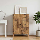 vidaXL Széf fiókkal Antik Fa 66 x 34,5 x 90 cm Szerelt Fa
