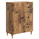 vidaXL Széf fiókkal Antik Fa 66 x 34,5 x 90 cm Szerelt Fa
