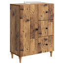 vidaXL Széf fiókkal Antik Fa 66 x 34,5 x 90 cm Szerelt Fa
