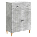 vidaXL Széf fiókkal Betonszürke 66 x 34,5 x 90 cm Szerelt Fa