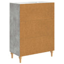vidaXL Széf fiókkal Betonszürke 66 x 34,5 x 90 cm Szerelt Fa