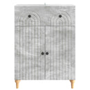 vidaXL Széf fiókkal Betonszürke 66 x 34,5 x 90 cm Szerelt Fa