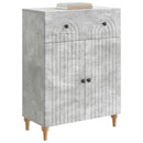 vidaXL Széf fiókkal Betonszürke 66 x 34,5 x 90 cm Szerelt Fa