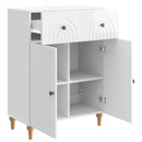 vidaXL Széf fiókkal Magasfényű Fehér 66 x 34,5 x 90 cm Szerelt Fa
