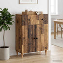 vidaXL Széf fiókkal Antik Fa 66 x 34,5 x 90 cm Szerelt Fa
