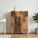 vidaXL Széf fiókkal Antik Fa 66 x 34,5 x 90 cm Szerelt Fa