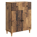 vidaXL Széf fiókkal Antik Fa 66 x 34,5 x 90 cm Szerelt Fa