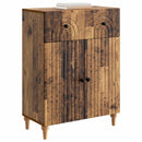 vidaXL Széf fiókkal Antik Fa 66 x 34,5 x 90 cm Szerelt Fa
