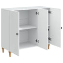 vidaXL Széf Fehér 89 x 34,5 x 80 cm Szerelt Fa