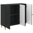vidaXL Széf Fekete 89 x 34,5 x 80 cm Szerelt Fa
