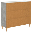 vidaXL Széf Betonszürke 89 x 34,5 x 80 cm Szerelt Fa