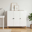vidaXL Széf Magasfényű Fehér 89 x 34,5 x 80 cm Szerelt Fa