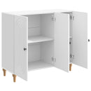 vidaXL Széf Magasfényű Fehér 89 x 34,5 x 80 cm Szerelt Fa
