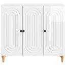 vidaXL Széf Magasfényű Fehér 89 x 34,5 x 80 cm Szerelt Fa