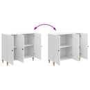 vidaXL Széf Magasfényű Fehér 89 x 34,5 x 80 cm Szerelt Fa