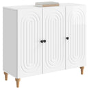 vidaXL Széf Magasfényű Fehér 89 x 34,5 x 80 cm Szerelt Fa