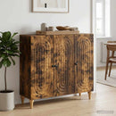 vidaXL Széf Füstös Tölgy 89 x 34,5 x 80 cm Szerelt Fa